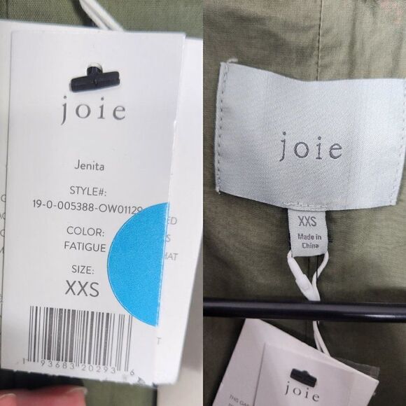 Joie NWT Olive Green Jenita Utility Jacket Size XXS NWT - Picture 9 of 14